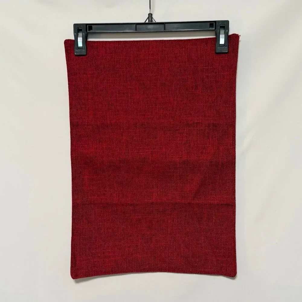 6 piece Placemat set red black cloth size 13x19